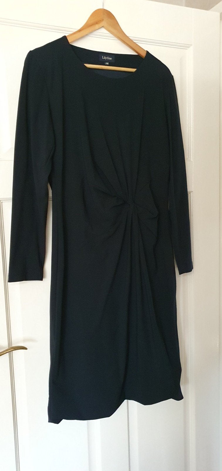 Lilytime jurk donkerblauw, Kleding | Dames, Jurken, Ophalen of Verzenden, Zo goed als nieuw, Blauw, Onder de knie