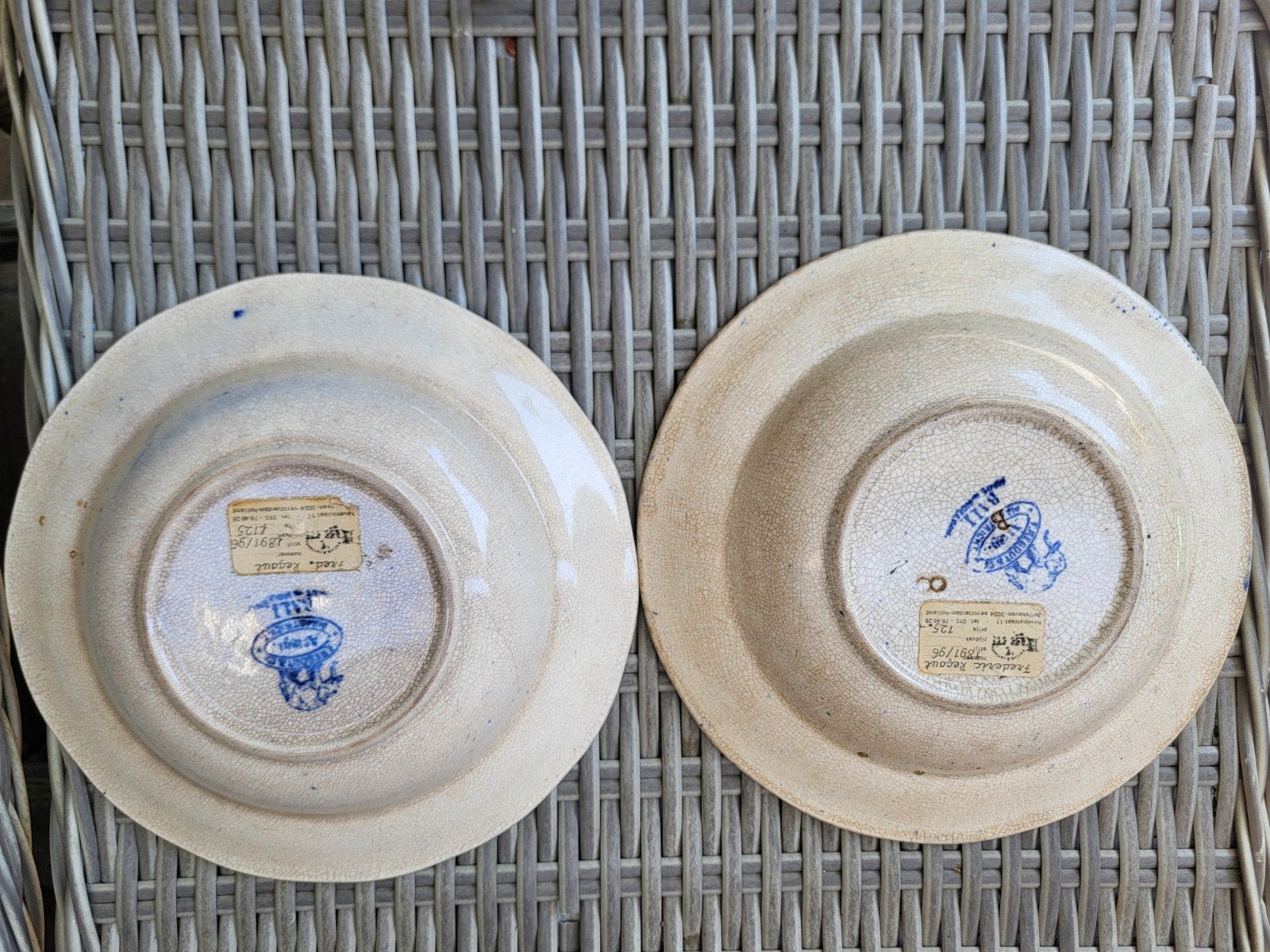 Antieke Delfts Blauwe Borden - Set van 2, Antiek en Kunst, Ophalen