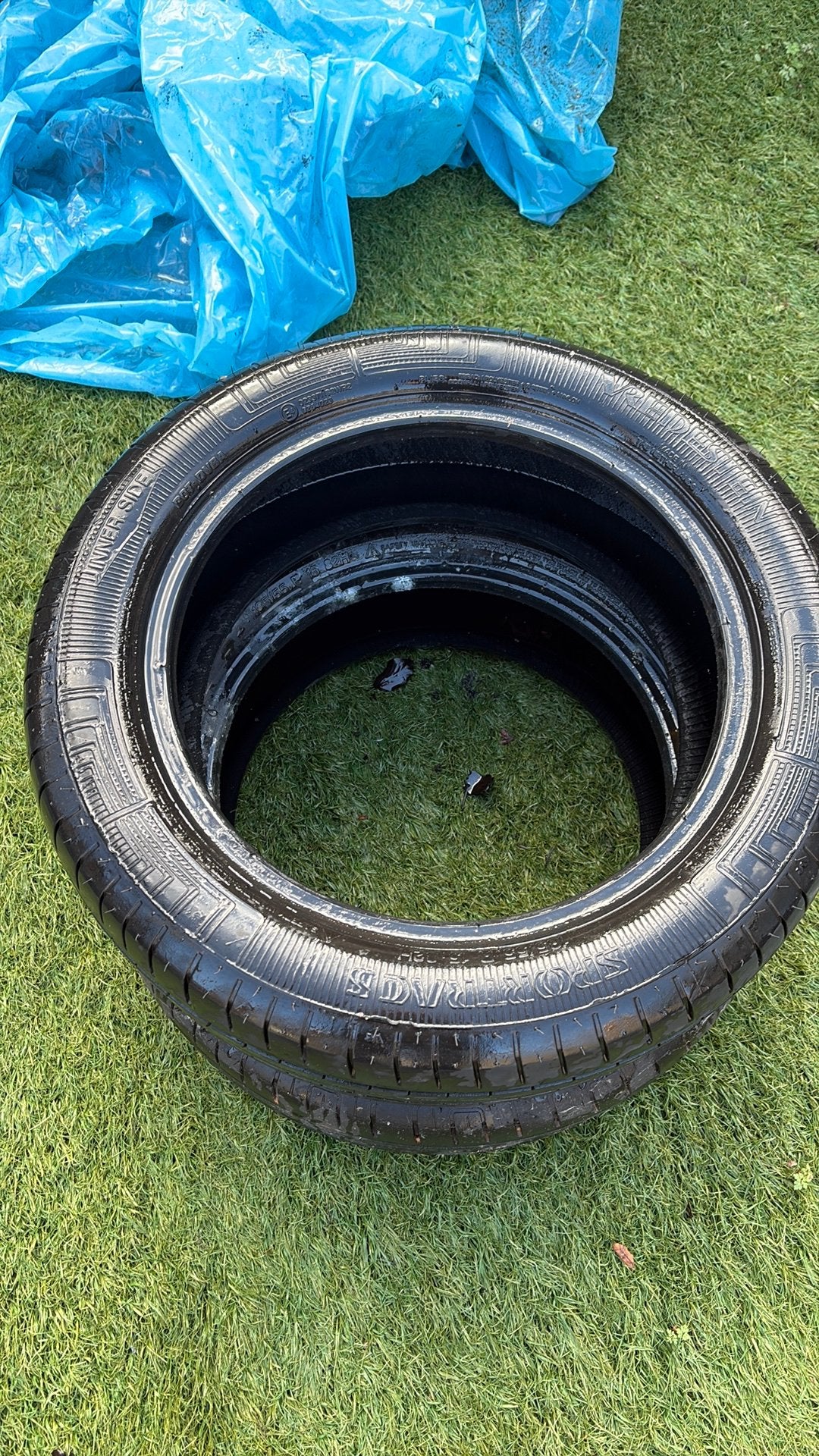 2 zgan vredestein sportrac 5 185-55-15 7mm zomerbanden, Ophalen, Zo goed als nieuw