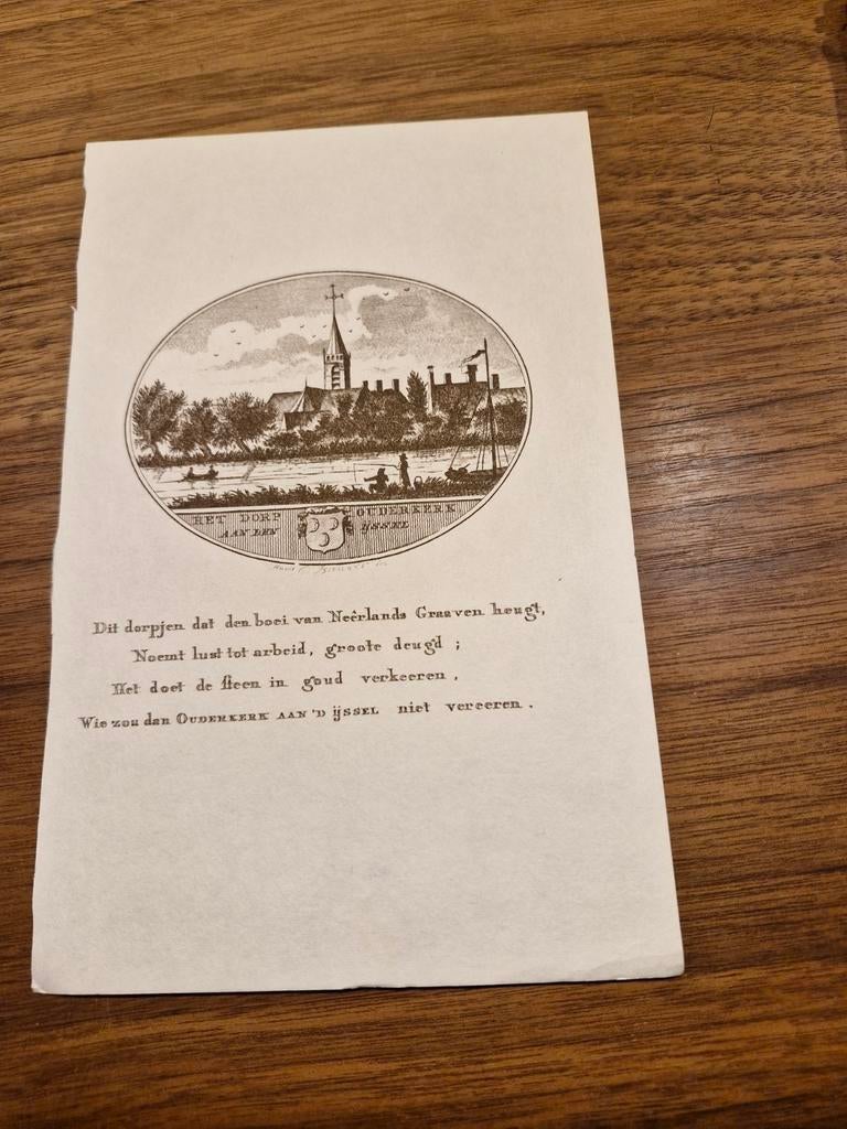 Prent Ouderkerk aan den IJssel, Ophalen of Verzenden