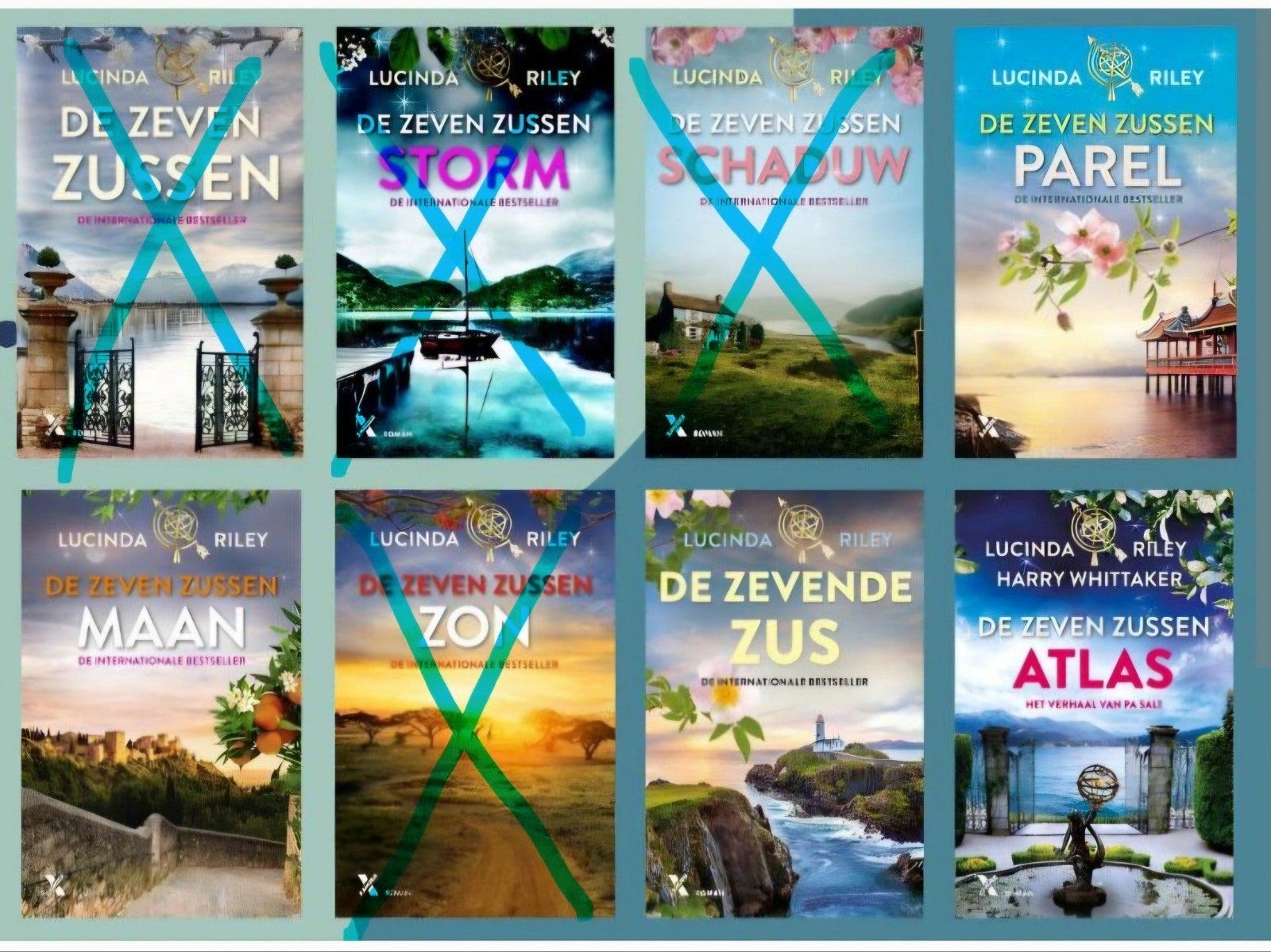 4 delen PAREL MAAN DE ZEVENDE ZUS ATLAS Lucinda Riley, Ophalen of Verzenden, Zo goed als nieuw