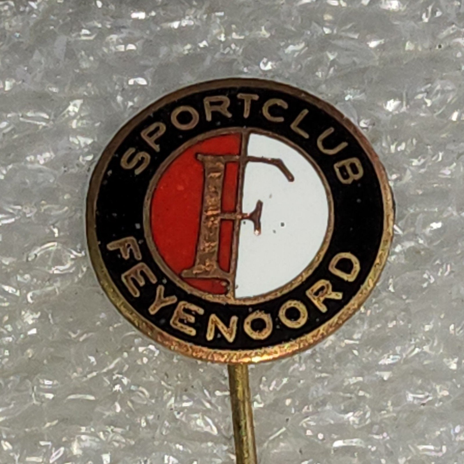 Emaille Speldje Sportclub Feyenoord, Verzamelen, Ophalen of Verzenden, Gebruikt, Sport, Speldje of Pin