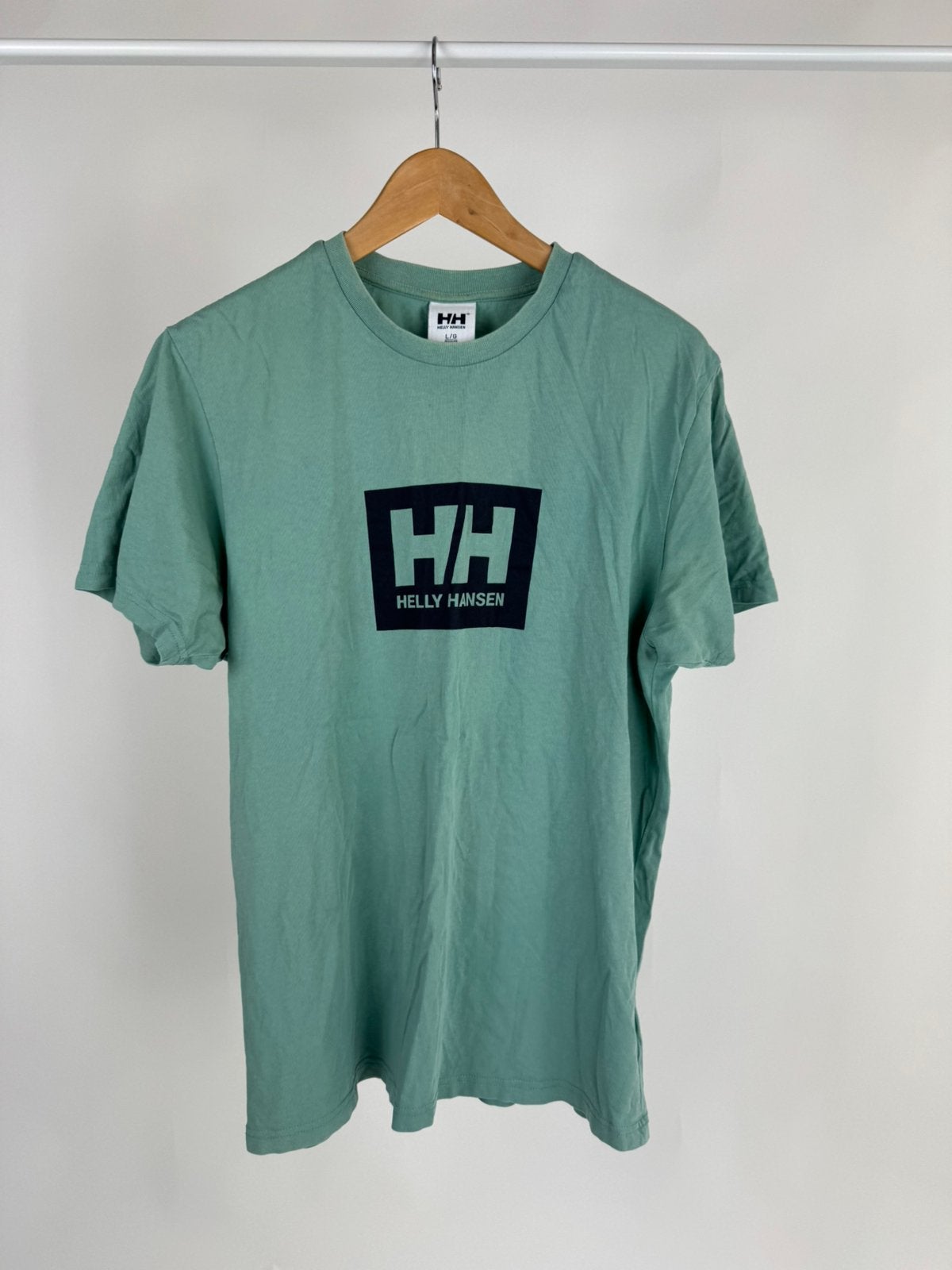 Helly Hansen heren T-shirt groen – maat L – 100% katoen, Ophalen of Verzenden, Zo goed als nieuw, Maat 52/54 (L), Groen