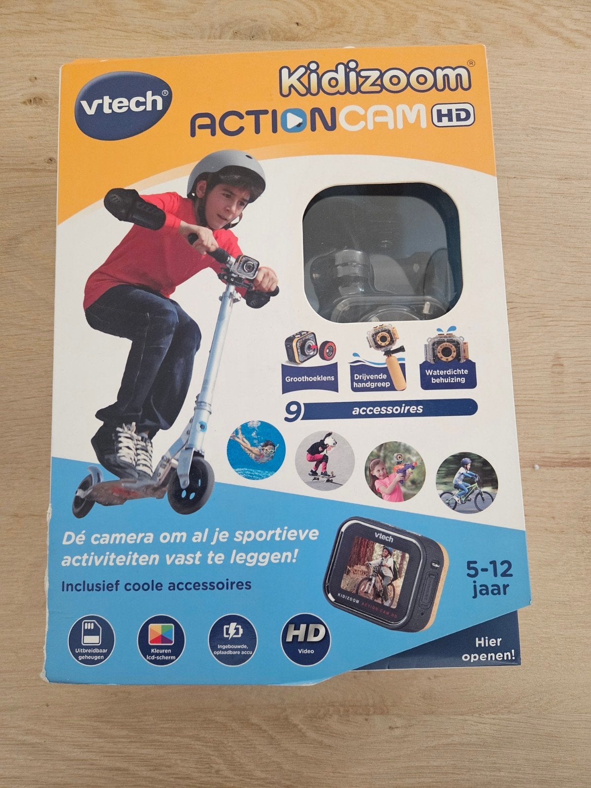 Vtech Kidizoom Action Cam HD met accessoires, Ophalen of Verzenden, Gebruikt, Overige merken