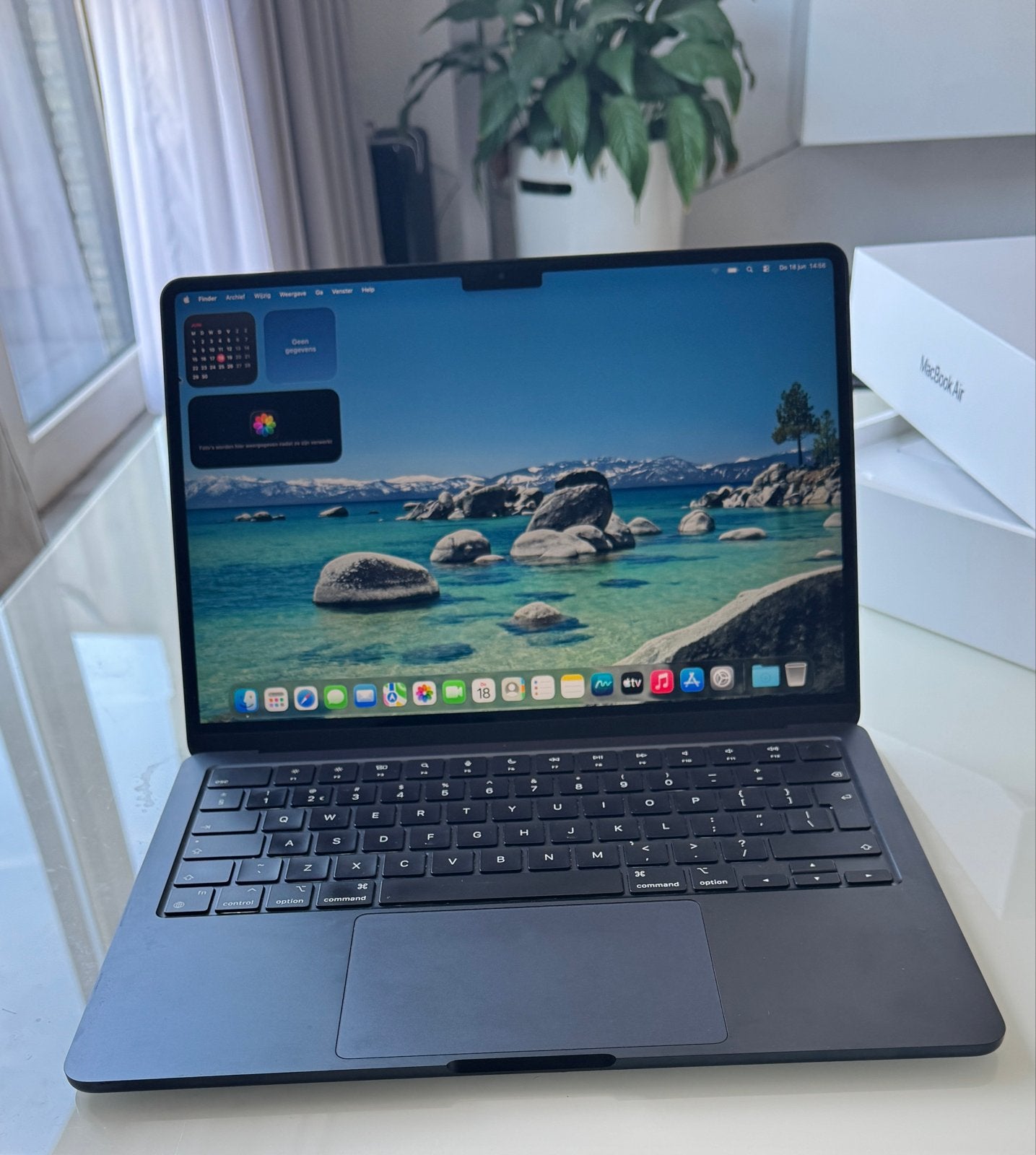 ZGAN MacBook Air M2, 8GB, 256GB, 96% batterijcapaciteit, Ophalen, 256 GB, Qwerty, 8 GB