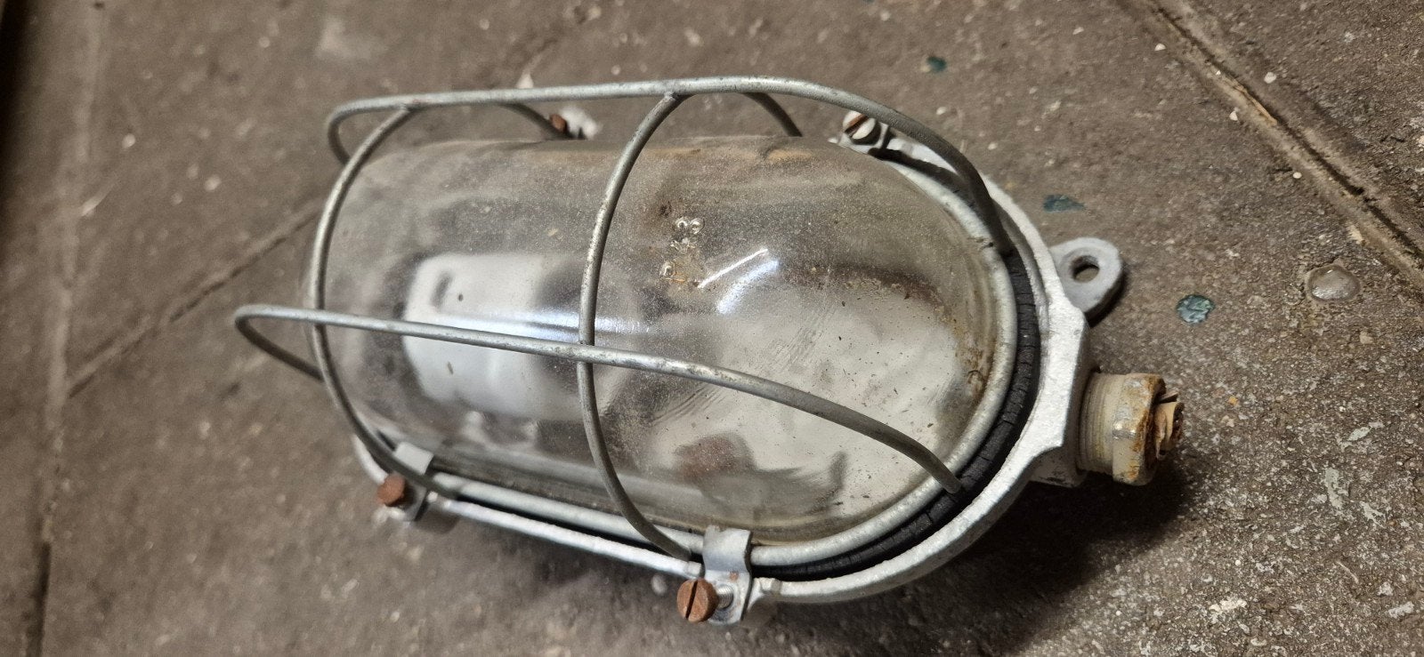 bunker/ bulleye lamp antiek, Ophalen of Verzenden, Gebruikt