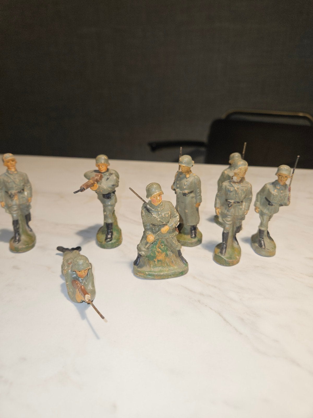 soldaten 8 stuks  elastolin materiaal, Ophalen of Verzenden