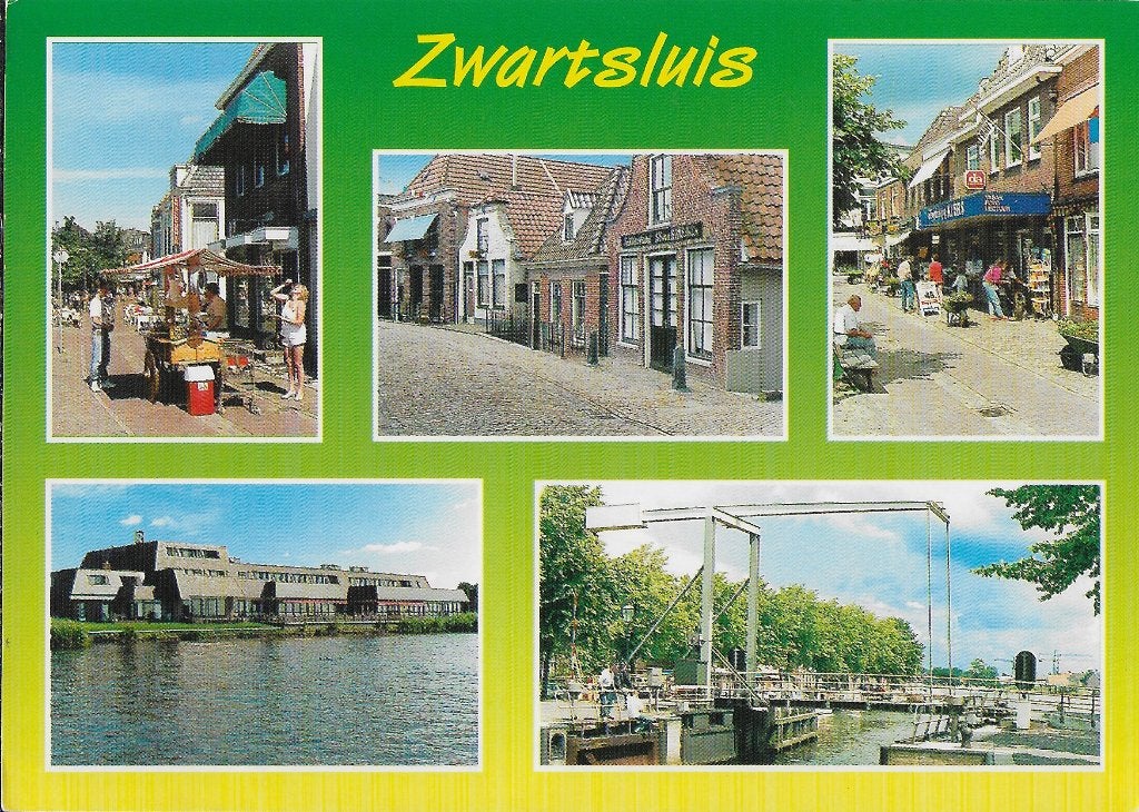 Zwartsluis gelopen ansichtkaart ( 1681 ), Ophalen of Verzenden, 1980 tot heden, Gelopen