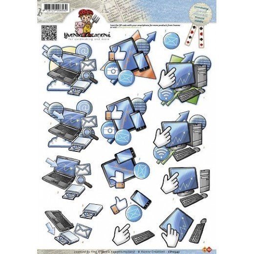 Yvonne Creations CD10343 Electronica mannen knipvel A4, ., Nieuw, Ophalen of Verzenden, .
