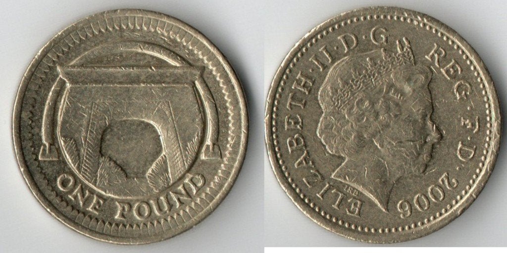 Britse One Pound munt 2006 - Elizabeth II, Verzenden, Overige landen, Losse munt