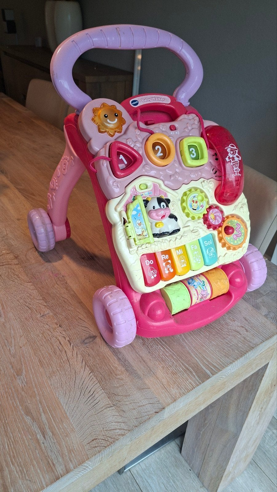 VTech Babywalker - Roze loopwagen met geluid en licht, Ophalen of Verzenden, Gebruikt, Overige typen, Met licht