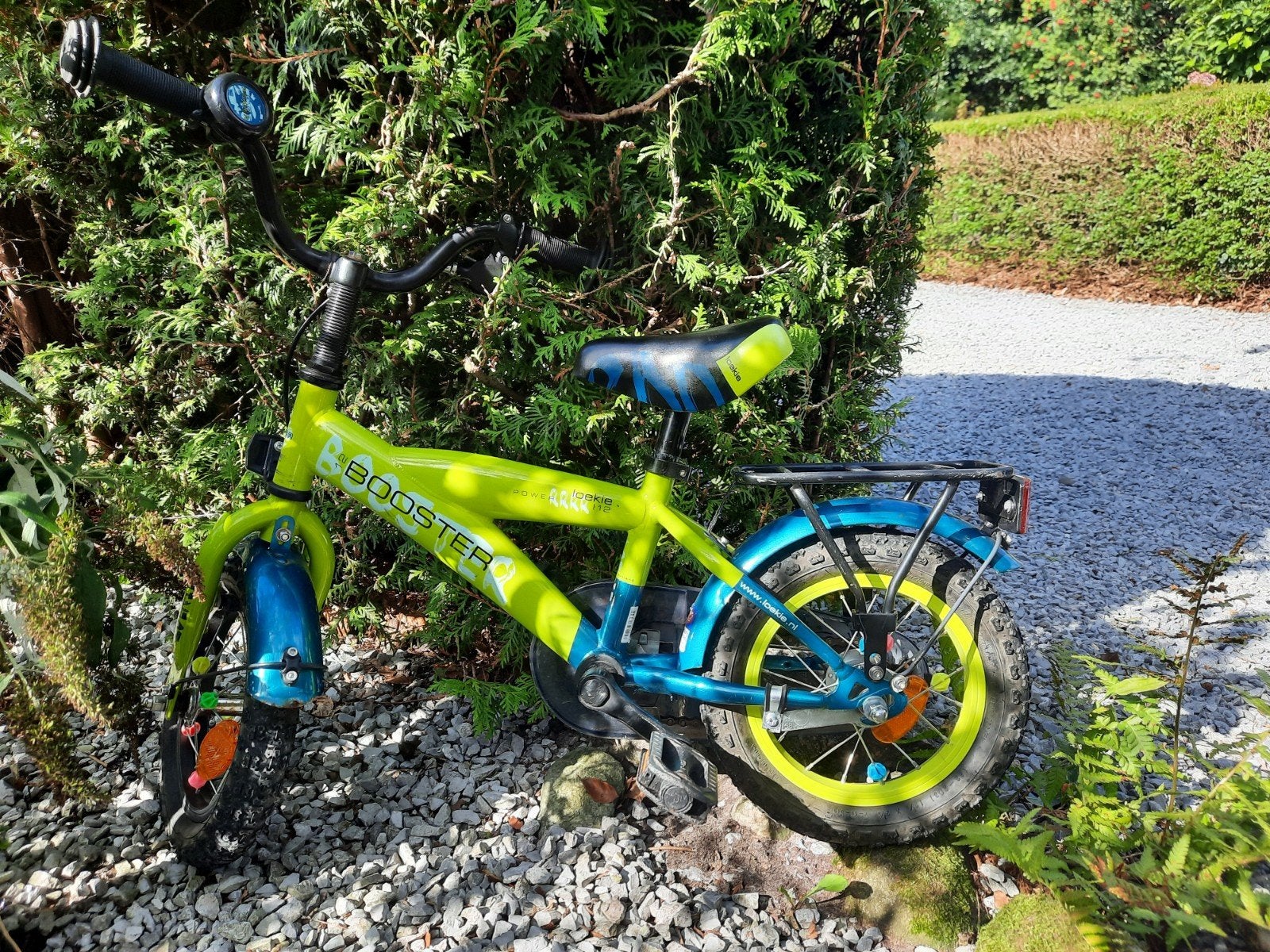Loeki kinderfiets - Booster - 12 inch, Fietsen en Brommers, Fietsen | Kinderfietsjes, Ophalen, Terugtraprem, Gebruikt, Minder dan 16 inch