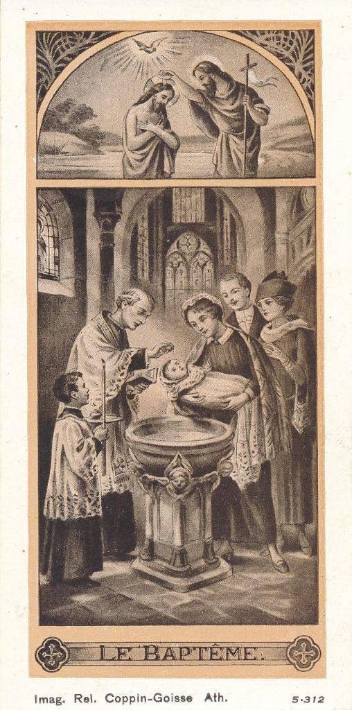 7  Devotieprentjes van de 7 Sacramenten, Ophalen of Verzenden, Zo goed als nieuw, Kaart of Prent, Christendom | Katholiek