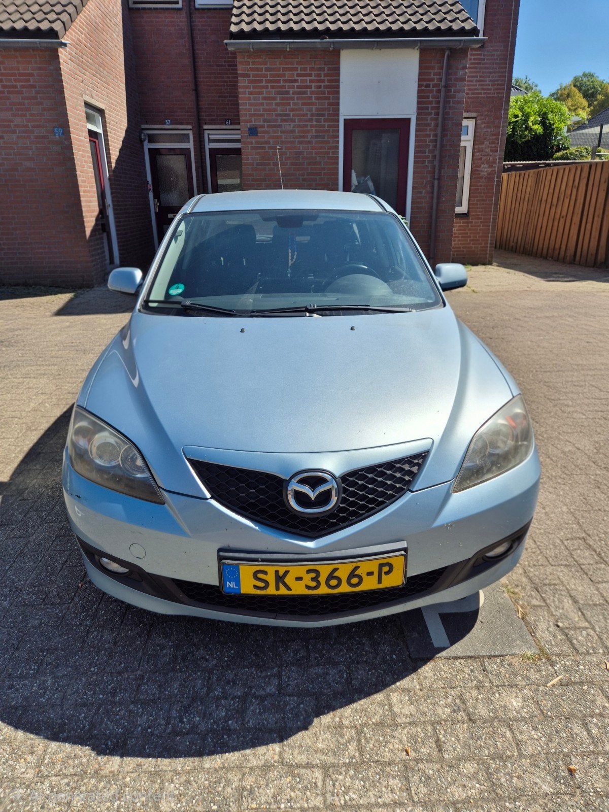 Mazda 3 1.6 Hatchback 2007 Blauw, Auto's, Voorwielaandrijving, Stof, 4 cilinders, 1165 kg