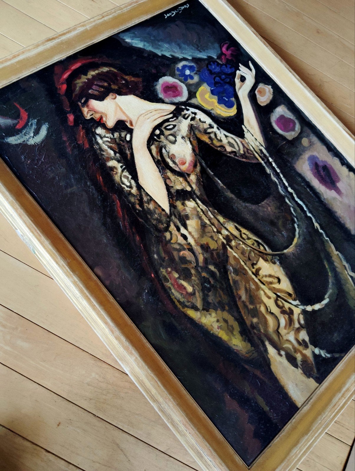 Groot schilderij van Jan Sluijters: Gertrud Leistikow 127x95, Ophalen, Ingelijst, Olieverf, Figuren