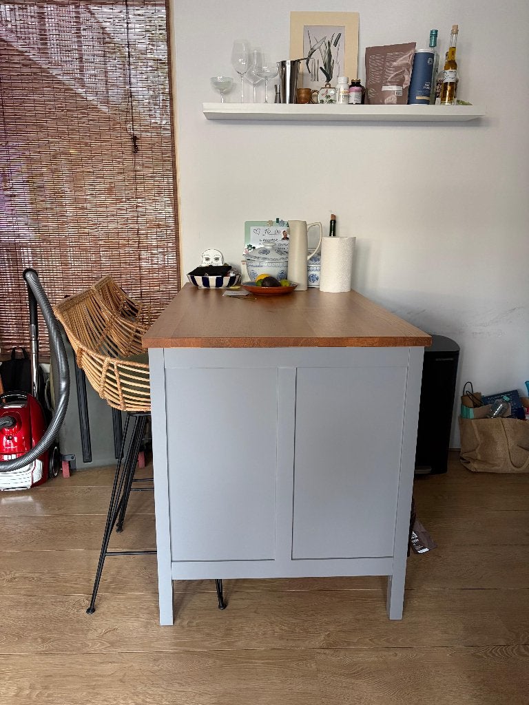 Keukeneiland / bar met houten blad, Ophalen, Gebruikt
