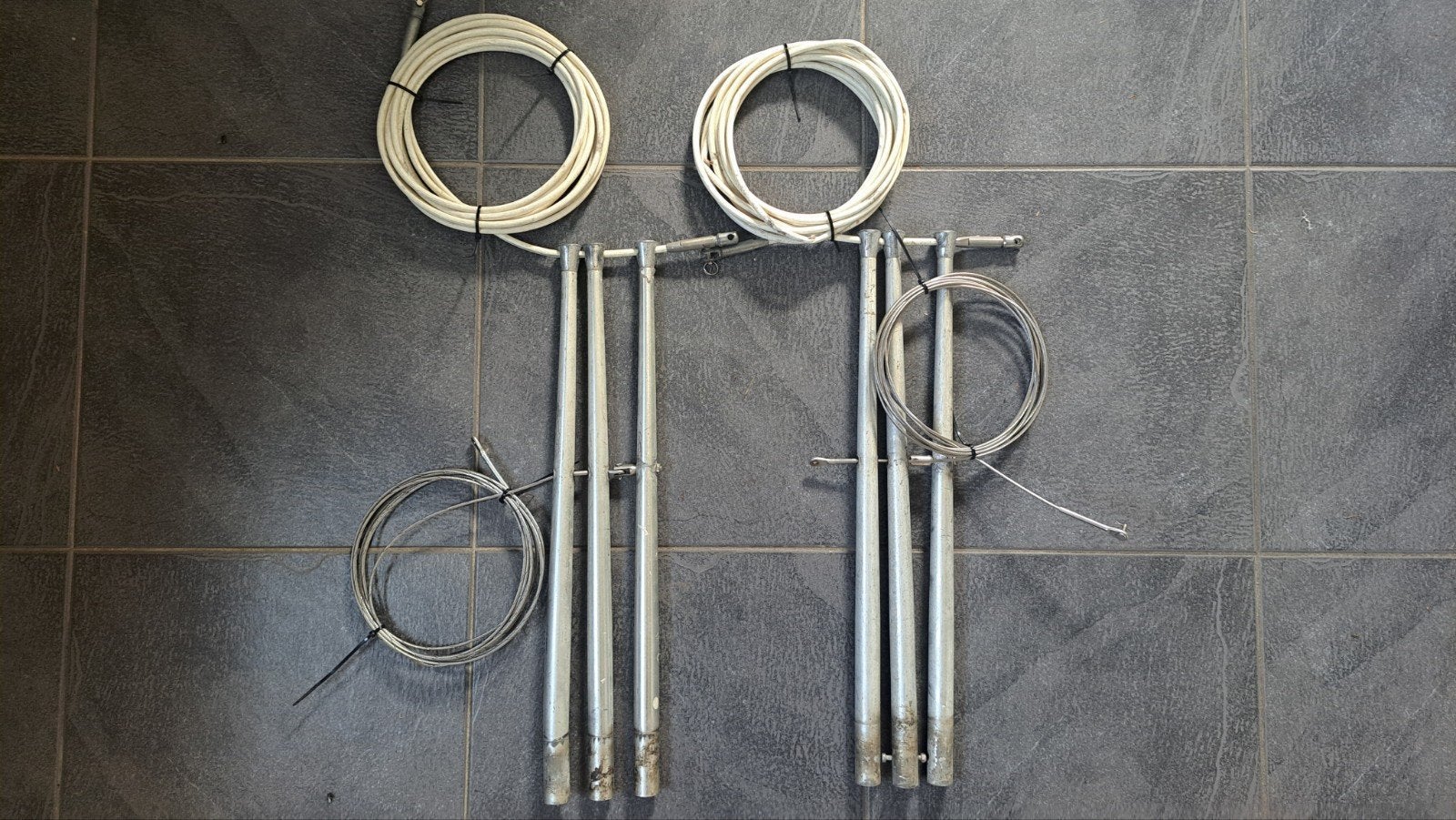 6x scepter 56cm aluminium, Ophalen of Verzenden, Gebruikt, Ankeren en Afmeren, Zeilboot