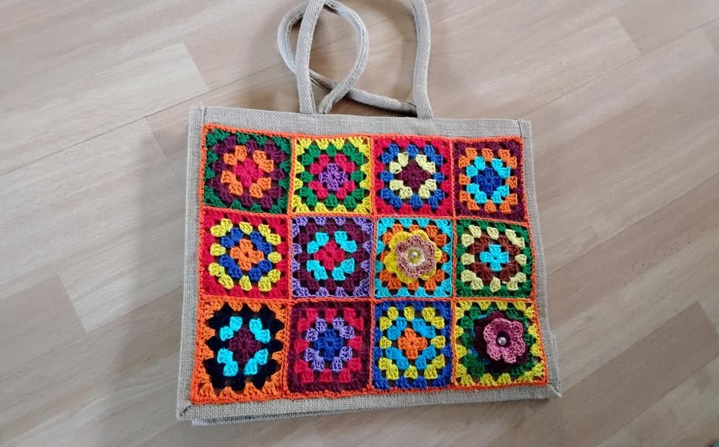 Jute boodschappentas, gehaakt., Ophalen of Verzenden, Nieuw, Shopper