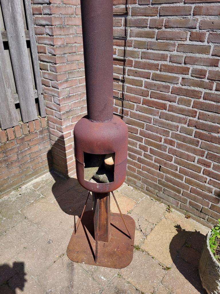 Robuuste tuinhaard / vuurton van metaal, Ophalen, Gebruikt, Vuurton