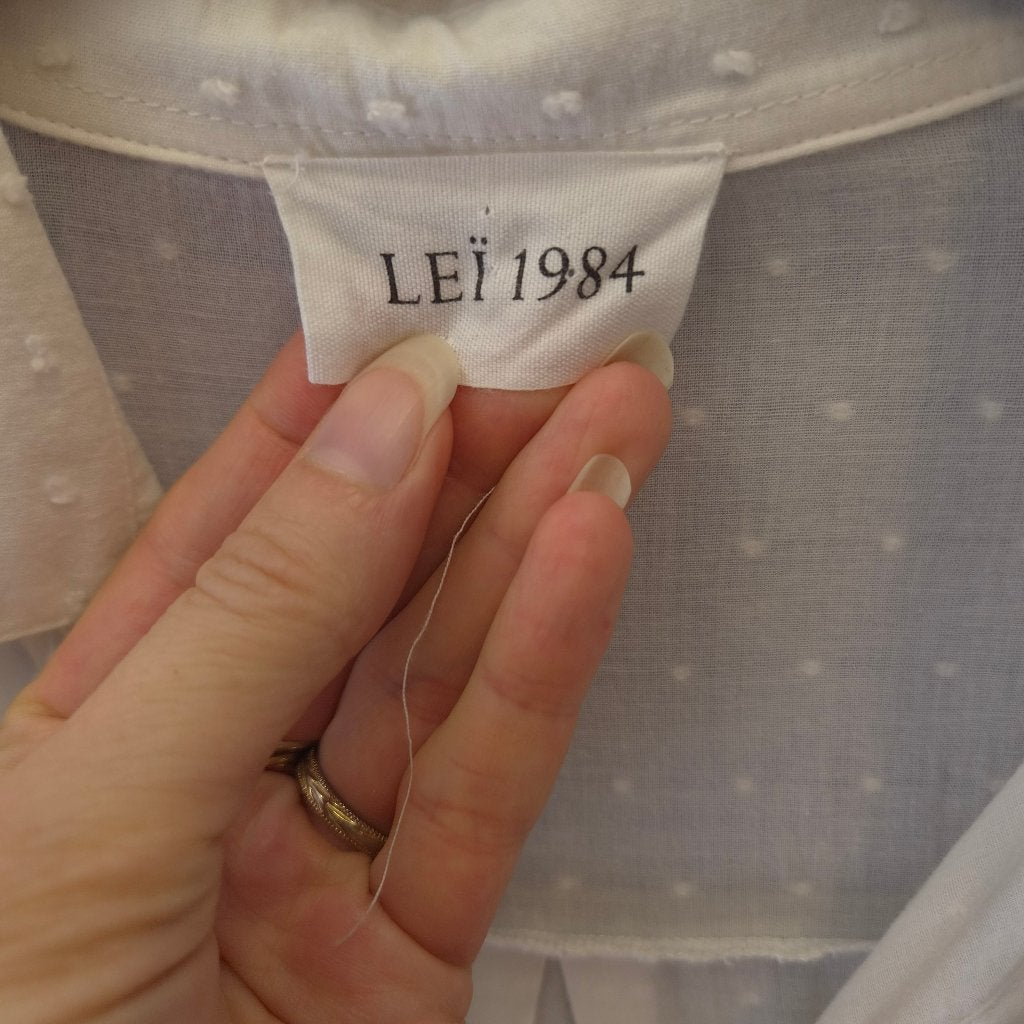 LEÏ 1984 witte blouse jurk | 100% katoen | mt  M/L 51893, Maat 38/40 (M), Wit, Onbekend, Zo goed als nieuw