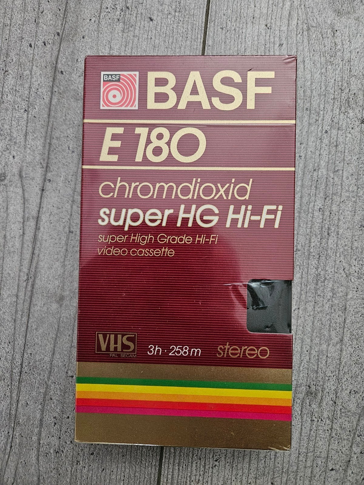 BASF E 180 chromdioxid super HG Hi-Fi VHS videocassette, Ophalen of Verzenden, Nieuw in verpakking, VHS