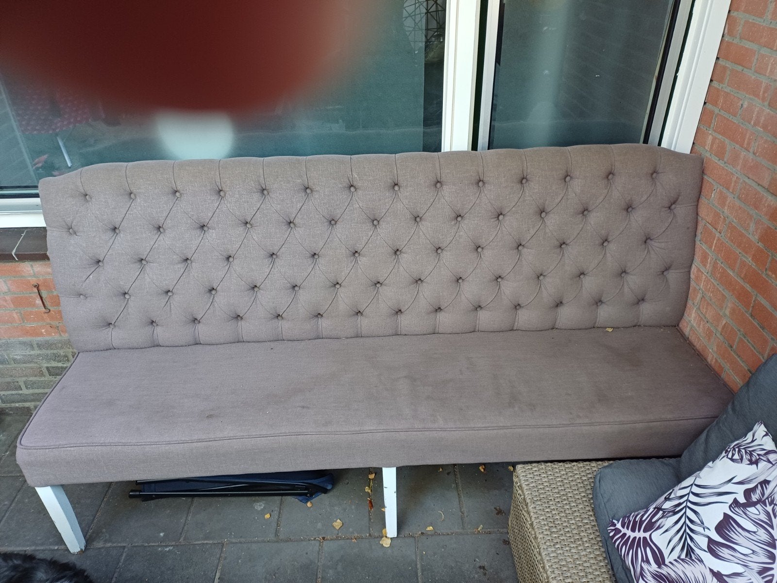 Gratis af te halen bankje, Huis en Inrichting, Banken | Bankstellen, Ophalen, Gebruikt, 75 tot 100 cm, Tweepersoons