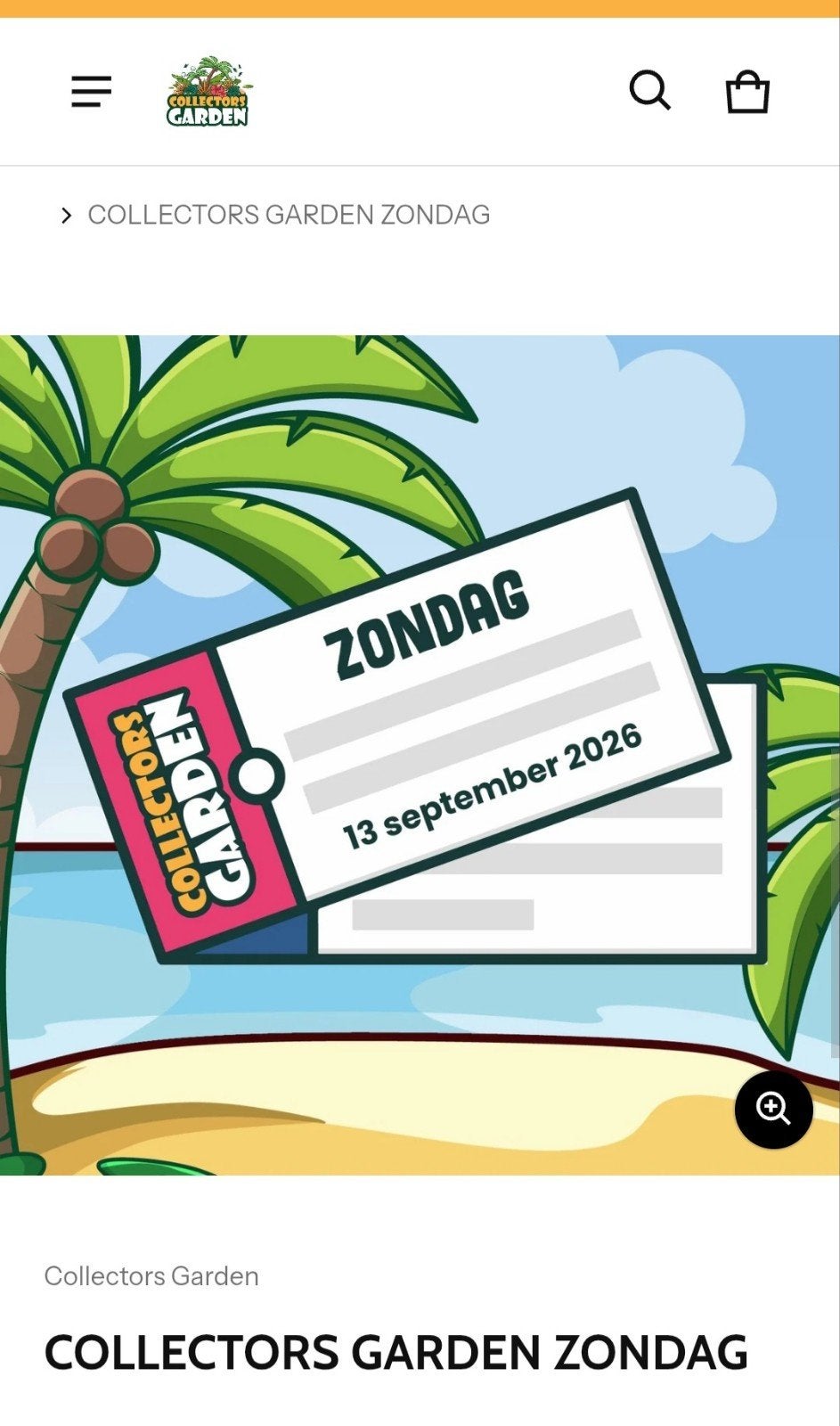 gezocht!! Collectors Garden zondag dagticket 13 september, Tickets en Kaartjes, Eén persoon