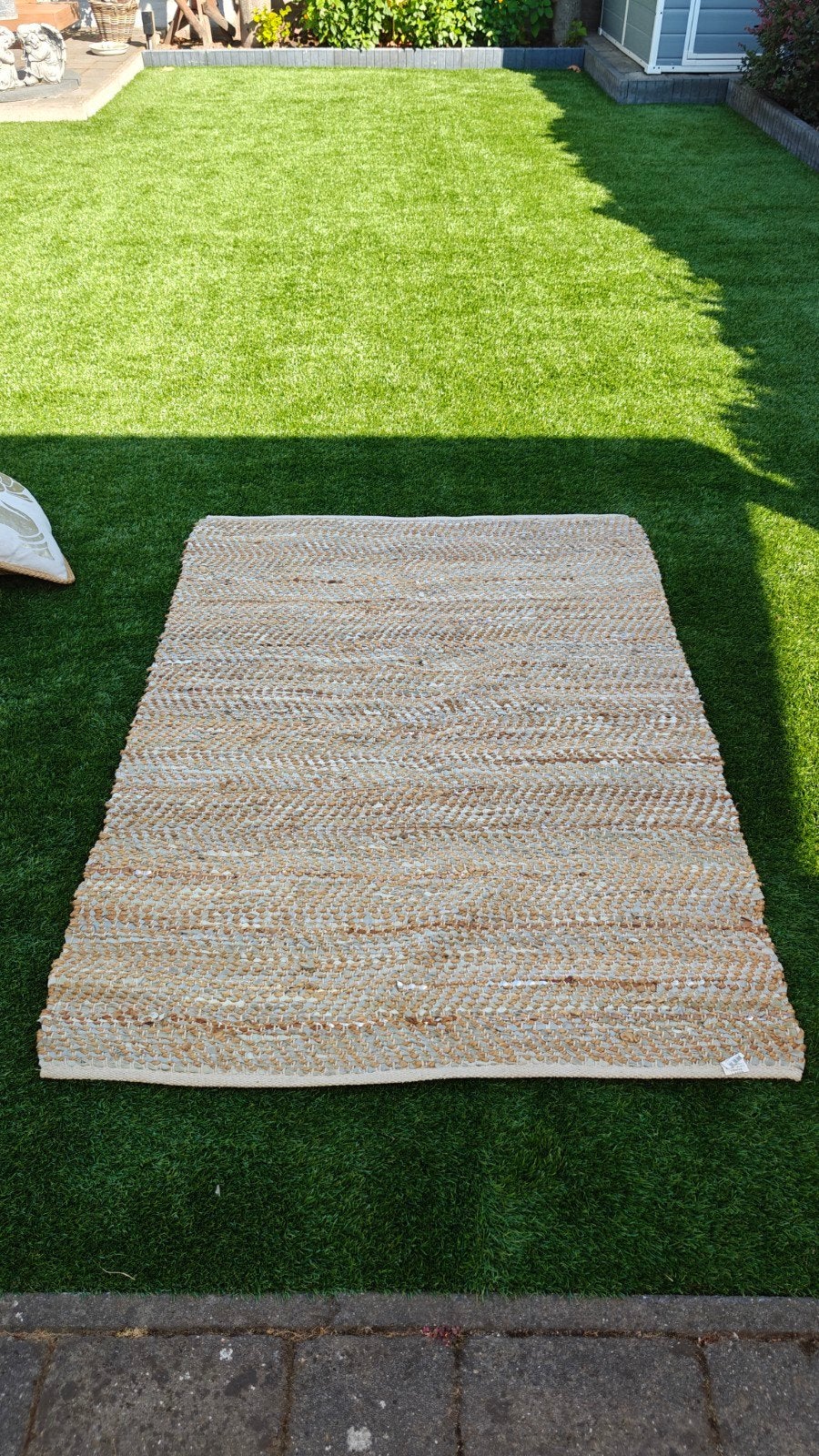 Juten vloerkleed 1.70m x 1.20m, Ophalen, Gebruikt, 100 tot 150 cm, Natuurlijk, Bohemian