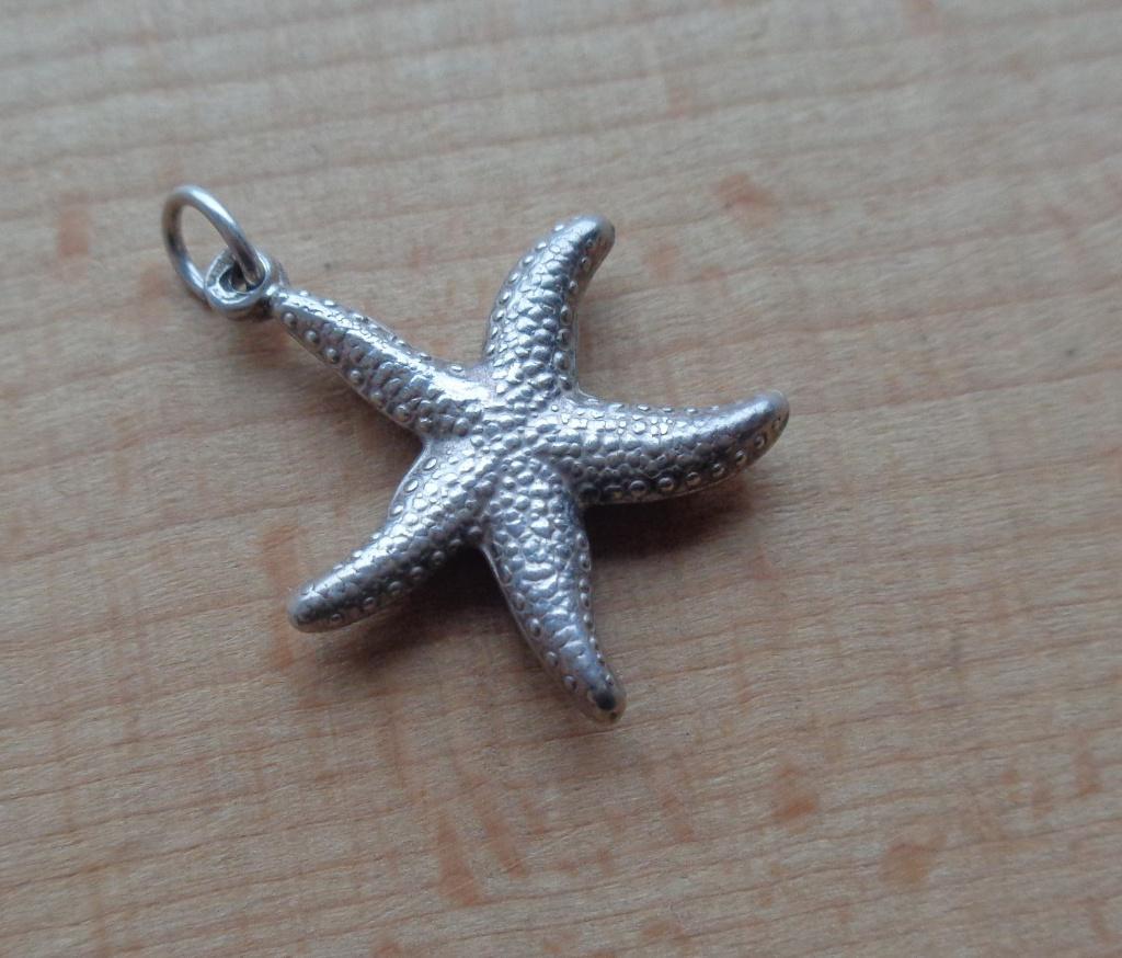 zilveren vintage bedel zeester [752], Sieraden, Tassen en Uiterlijk, Bedels, Overige merken, Ophalen of Verzenden, Zo goed als nieuw