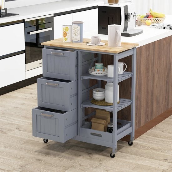 Keukentrolley – Keukenkast – Serveerwagen – Opbergtrolley, Corvance B.V., Verzenden, Nieuw, Corvancebol@gmail.com