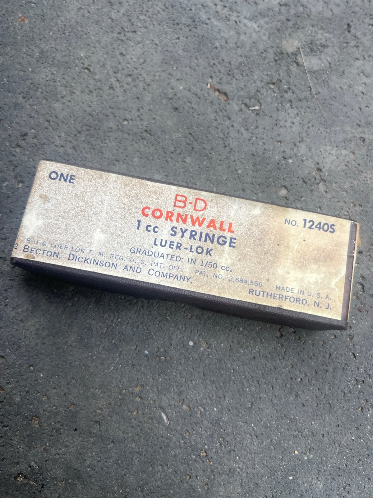Vintage B-D Cornwall 1cc Spuit Luer-Lok - Nieuw in Doos, Antiek en Kunst, Ophalen