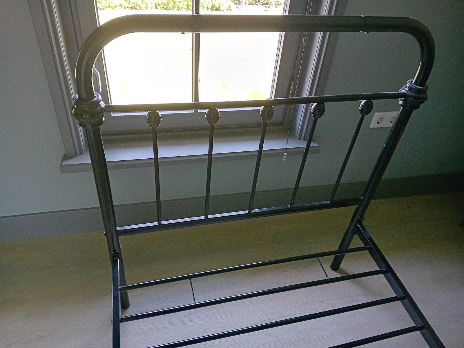 Bedframe metaal zwart 90x200, Ophalen, 90 cm, Eenpersoons, .