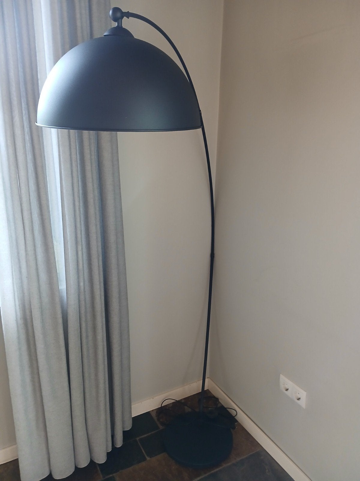 Staande lamp (gebogen), Ophalen, Gebruikt, E27 (groot), Metaal