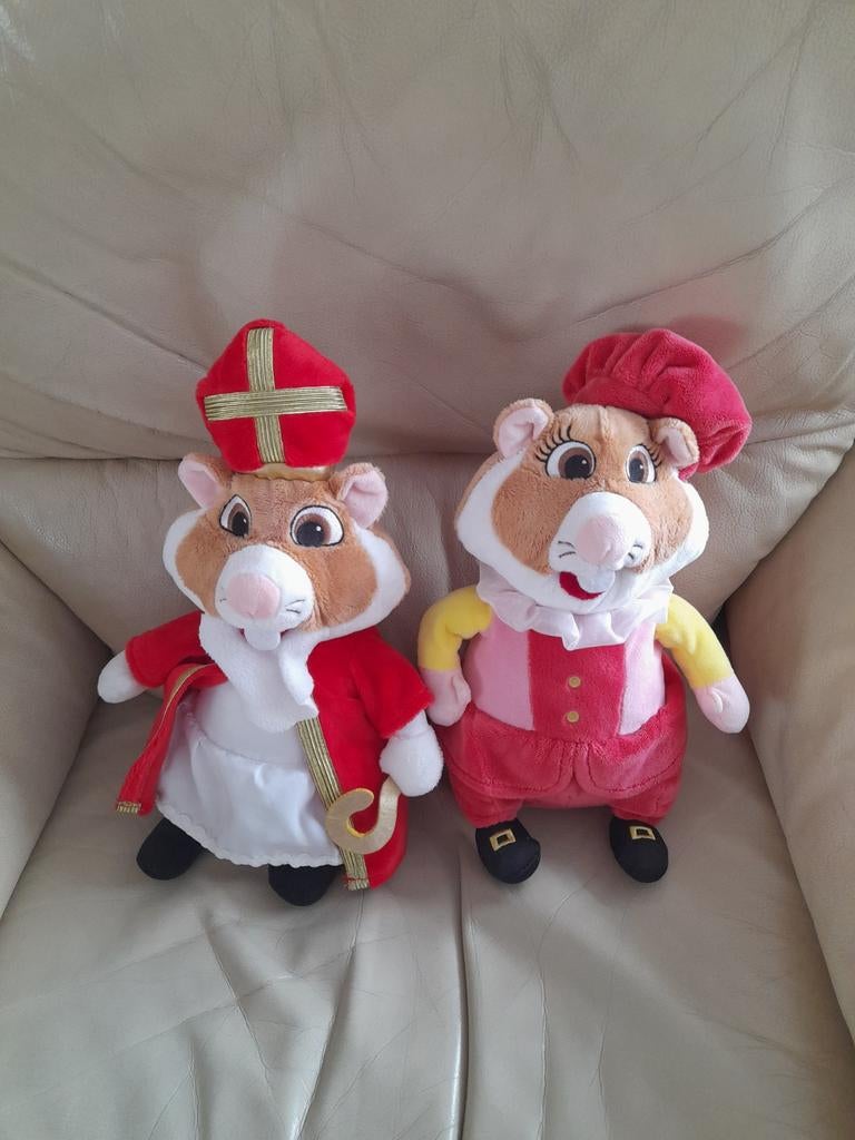 AH hamsters Sint en Piet - Zo goed als nieuw Samen voor € 10, Hamster, Ophalen of Verzenden, Zo goed als nieuw, Middelgroot (20 tot 80 cm)