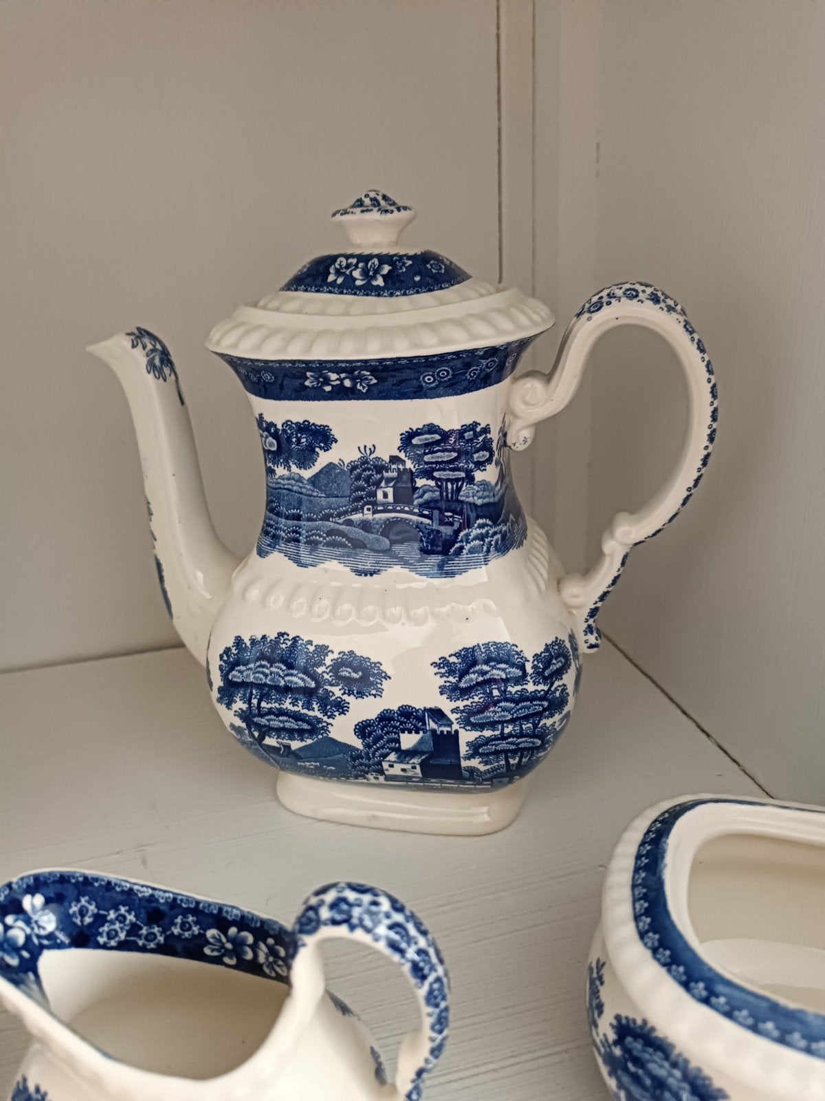 Copeland SPODE Blue Tower, Ophalen of Verzenden