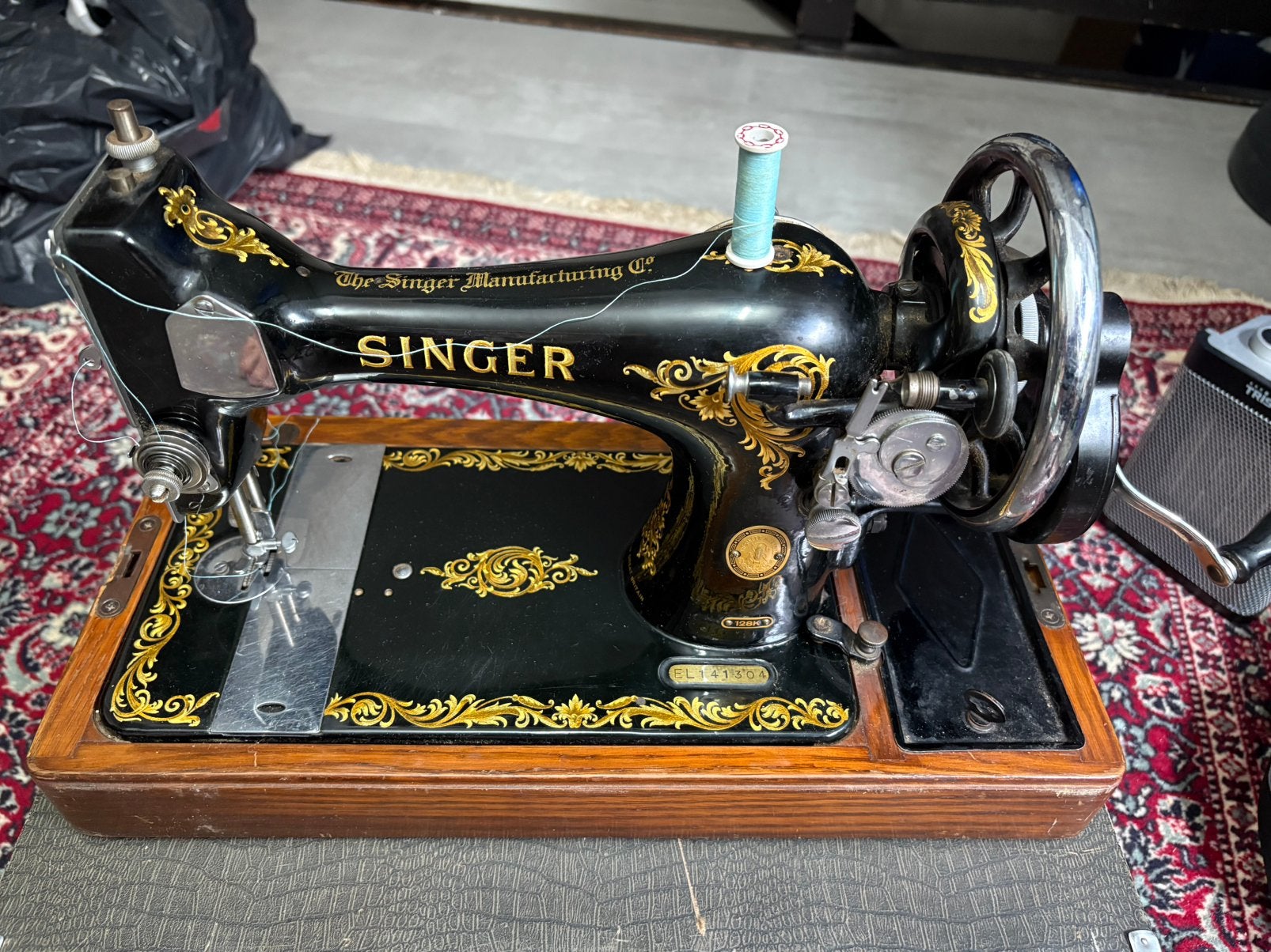 Singer naaimachine, Ophalen
