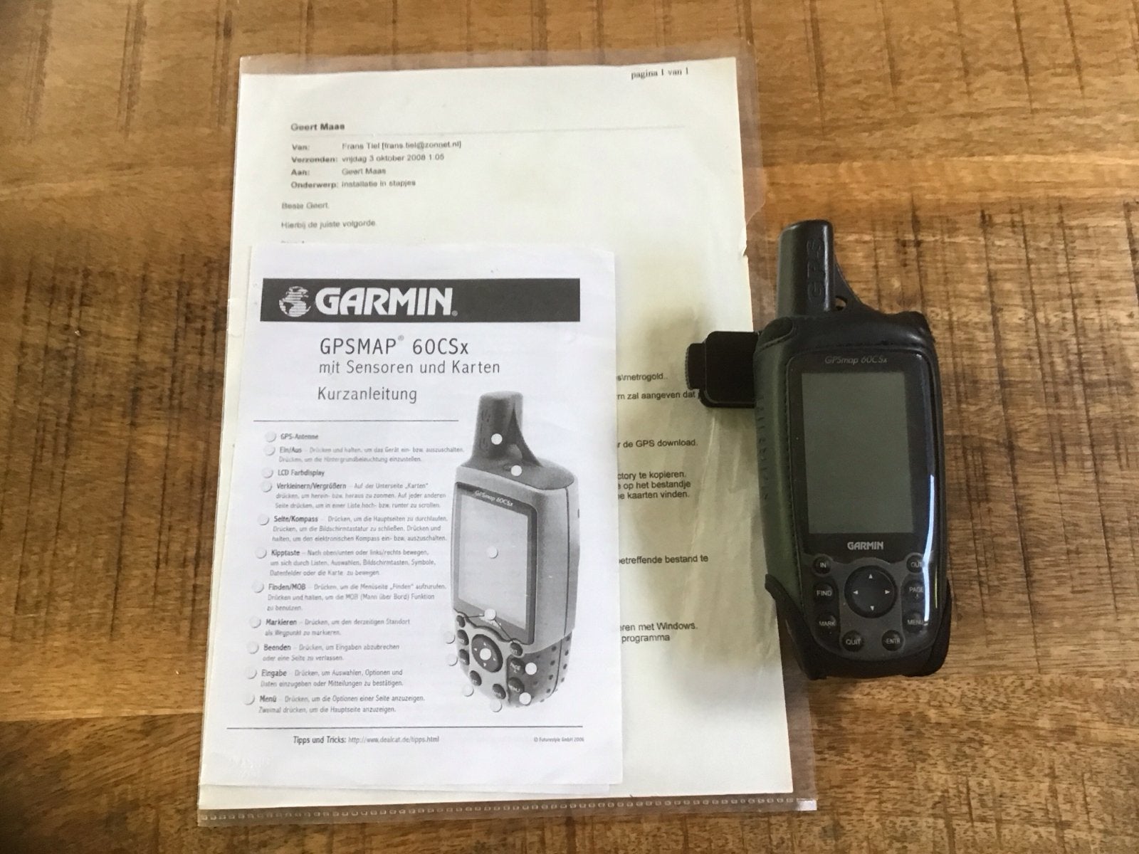 Garmin GPSMAP 60CSx GPS-ontvanger met handleiding, Ophalen of Verzenden, Gebruikt