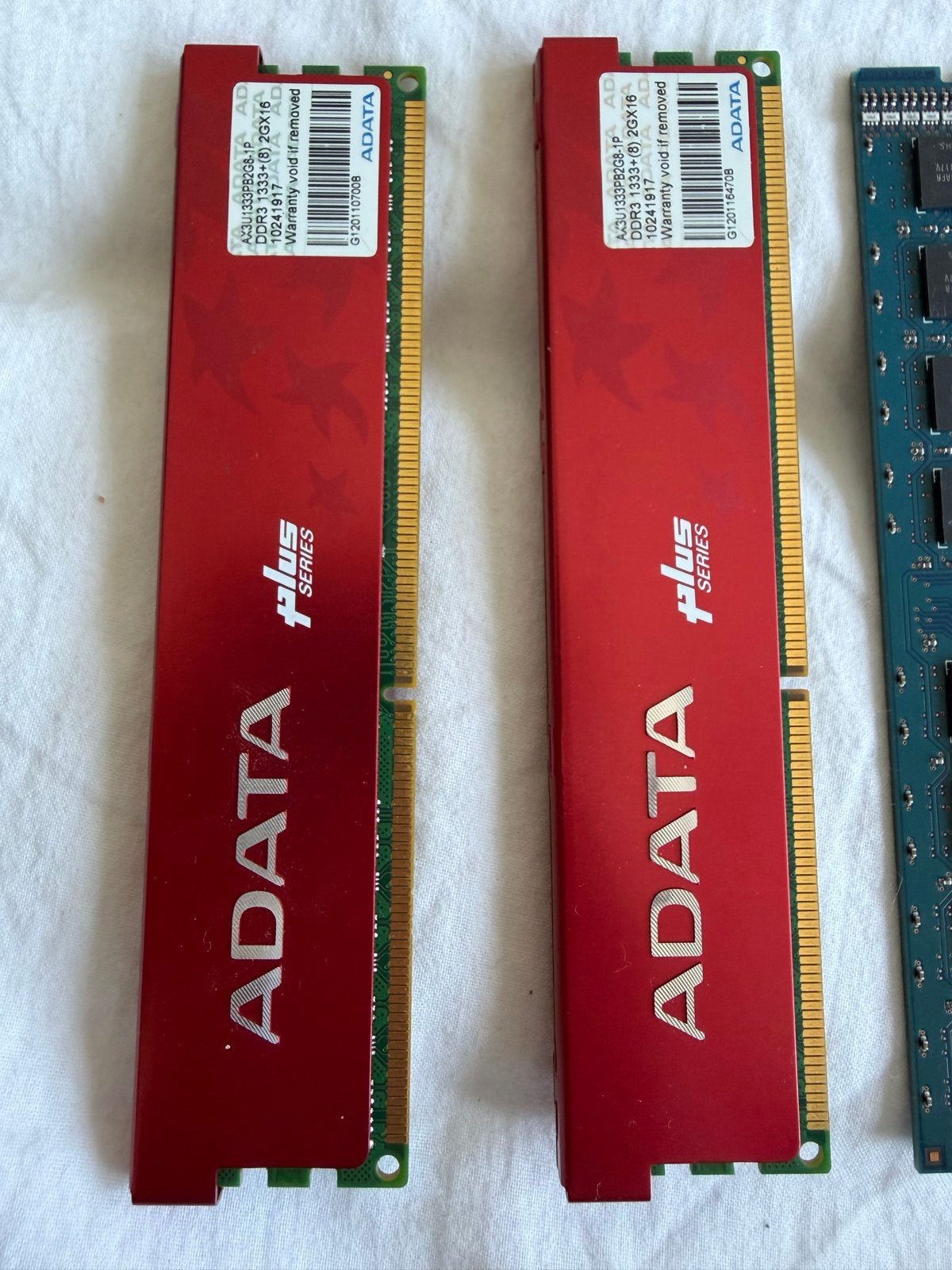 ADATA DDR3 1333MHz RAM Geheugen (2x 2GB), Gebruikt, Server, DDR3, Ophalen of Verzenden