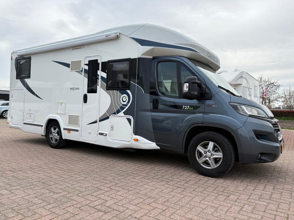 Chausson 727 GA Welcome 2019 150pk Autom Lengtebedden Aanbie, Caravans en Kamperen, Campers, Diesel, 6 tot 7 meter, Half-integraal
