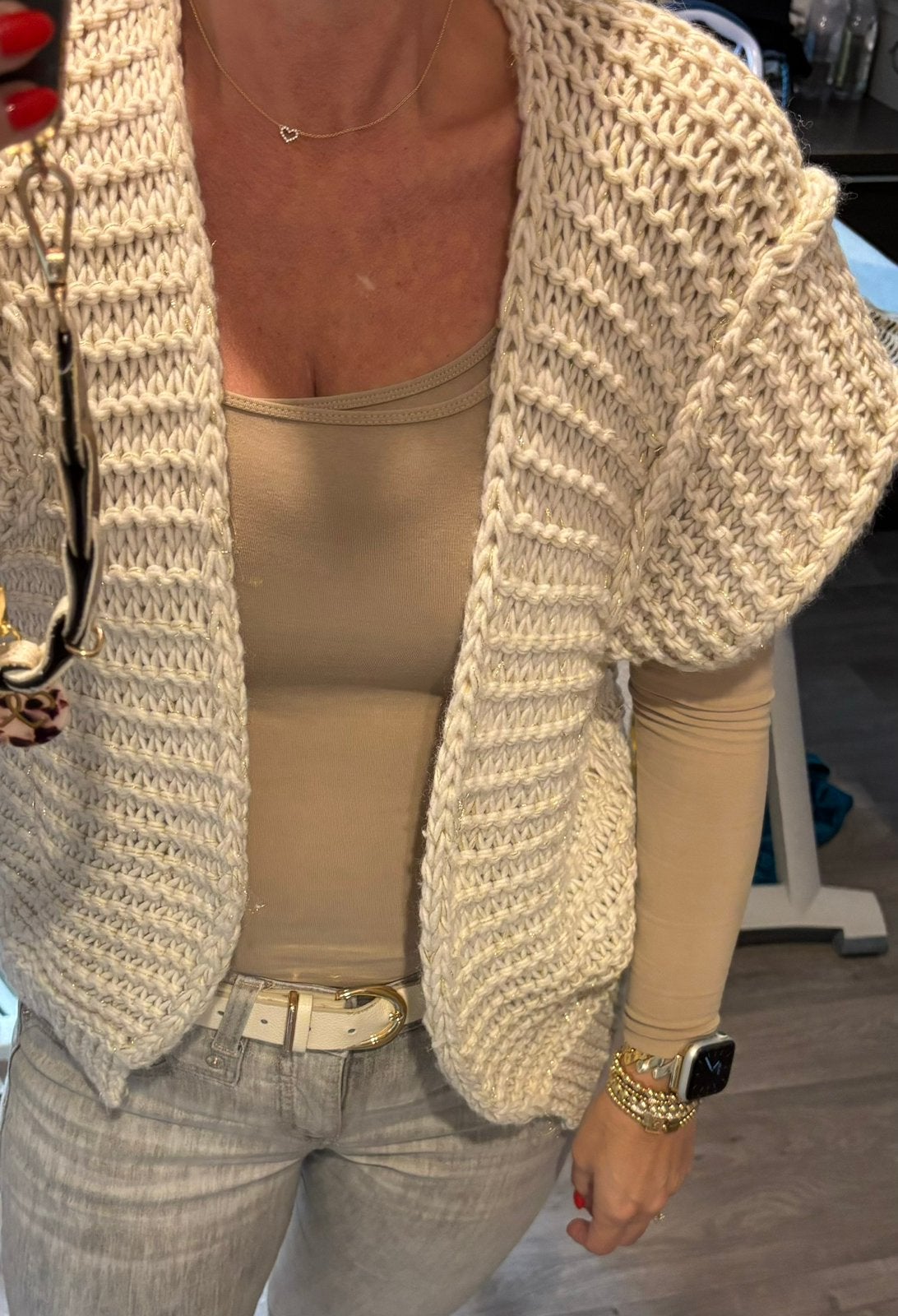 Gehaakte bodywarmer/vest Ambika, Kleding | Dames, Truien en Vesten, Ophalen of Verzenden, Zo goed als nieuw, Maat 38/40 (M)