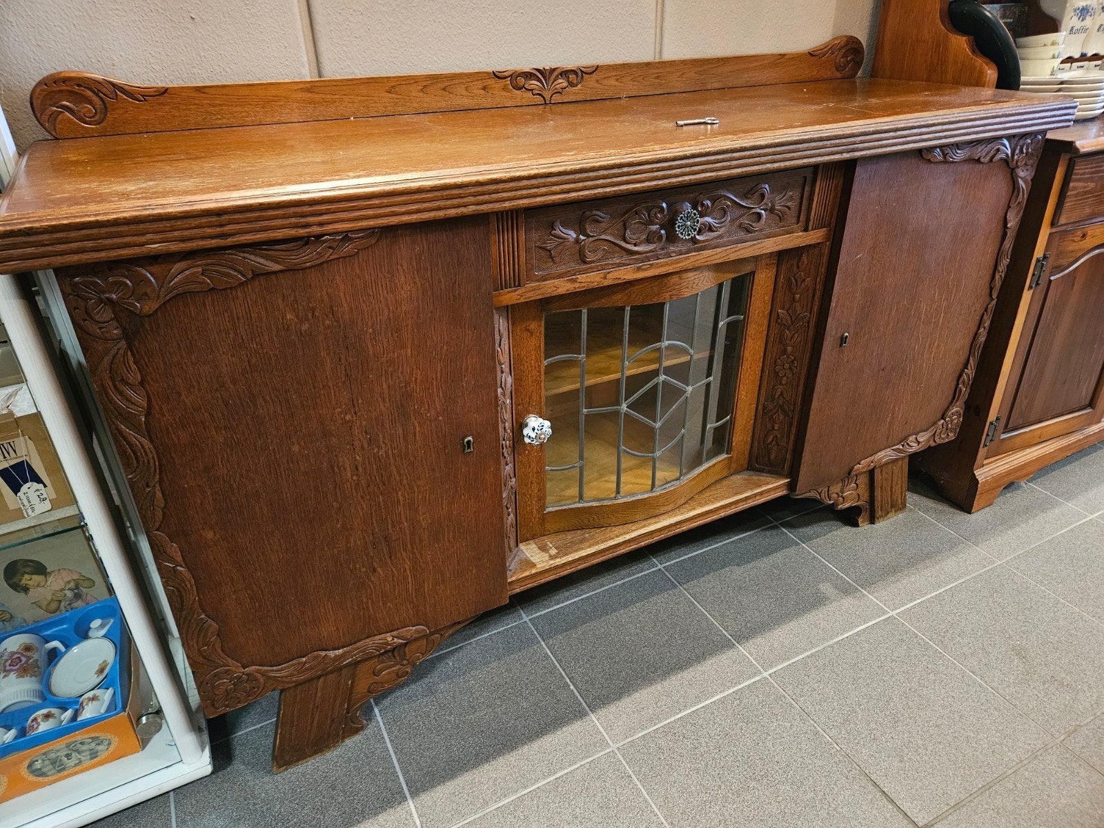 Prachtig antiek dressoir 150cm breed, Ophalen, Gebruikt, 25 tot 50 cm, 100 tot 150 cm
