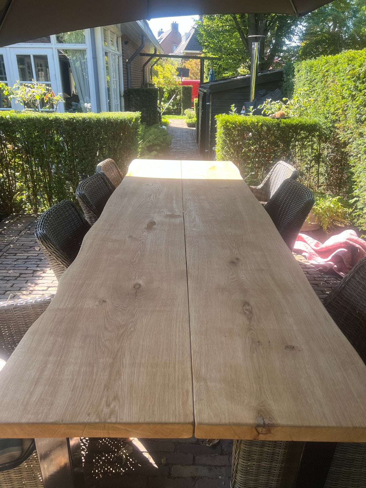 Eiken tafelbladen op maat of om zelf te maken, 100 tot 150 cm, Eikenhout, Ophalen of Verzenden, Vijf personen of meer