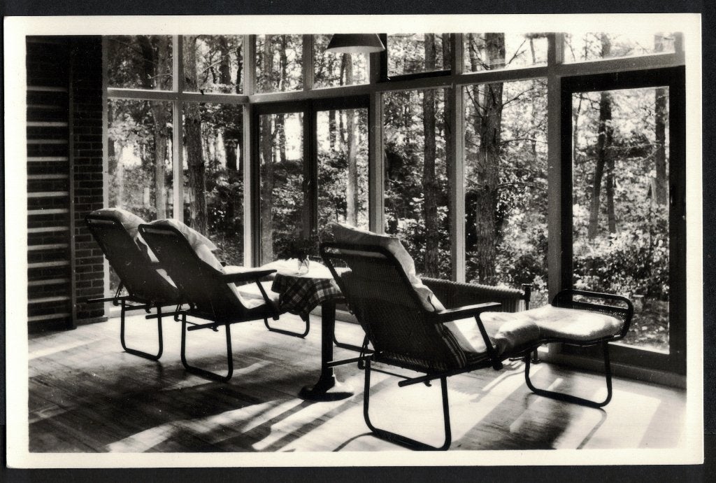 Ossendrecht, Dennenheuvel, Hoekje grote lighal. 1955., Verzamelen, Ophalen of Verzenden, 1940 tot 1960, Ongelopen, Noord-Brabant