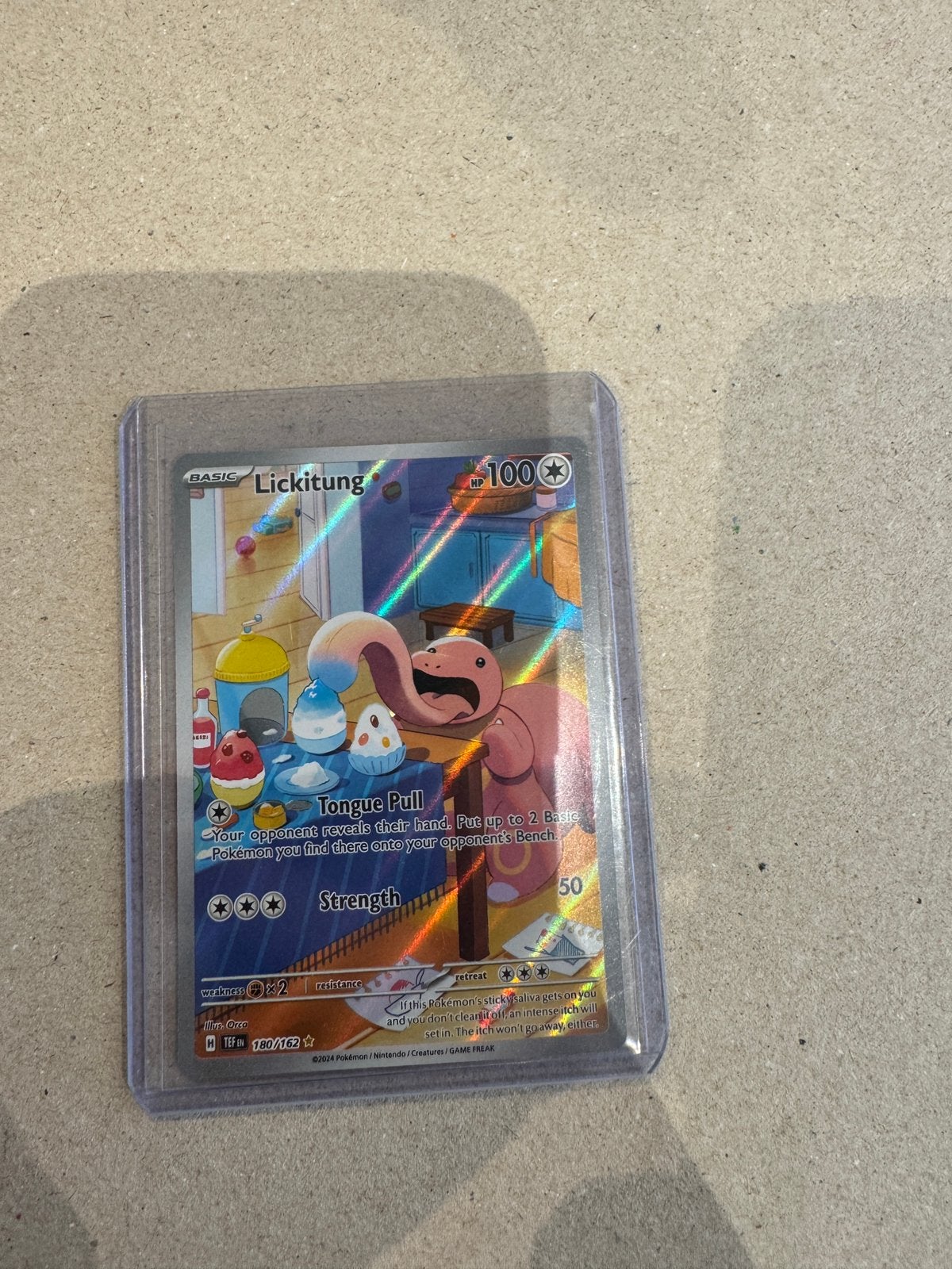 Lickitung 180/162 Temporal Forces, Ophalen of Verzenden, Zo goed als nieuw, Losse kaart, Foil