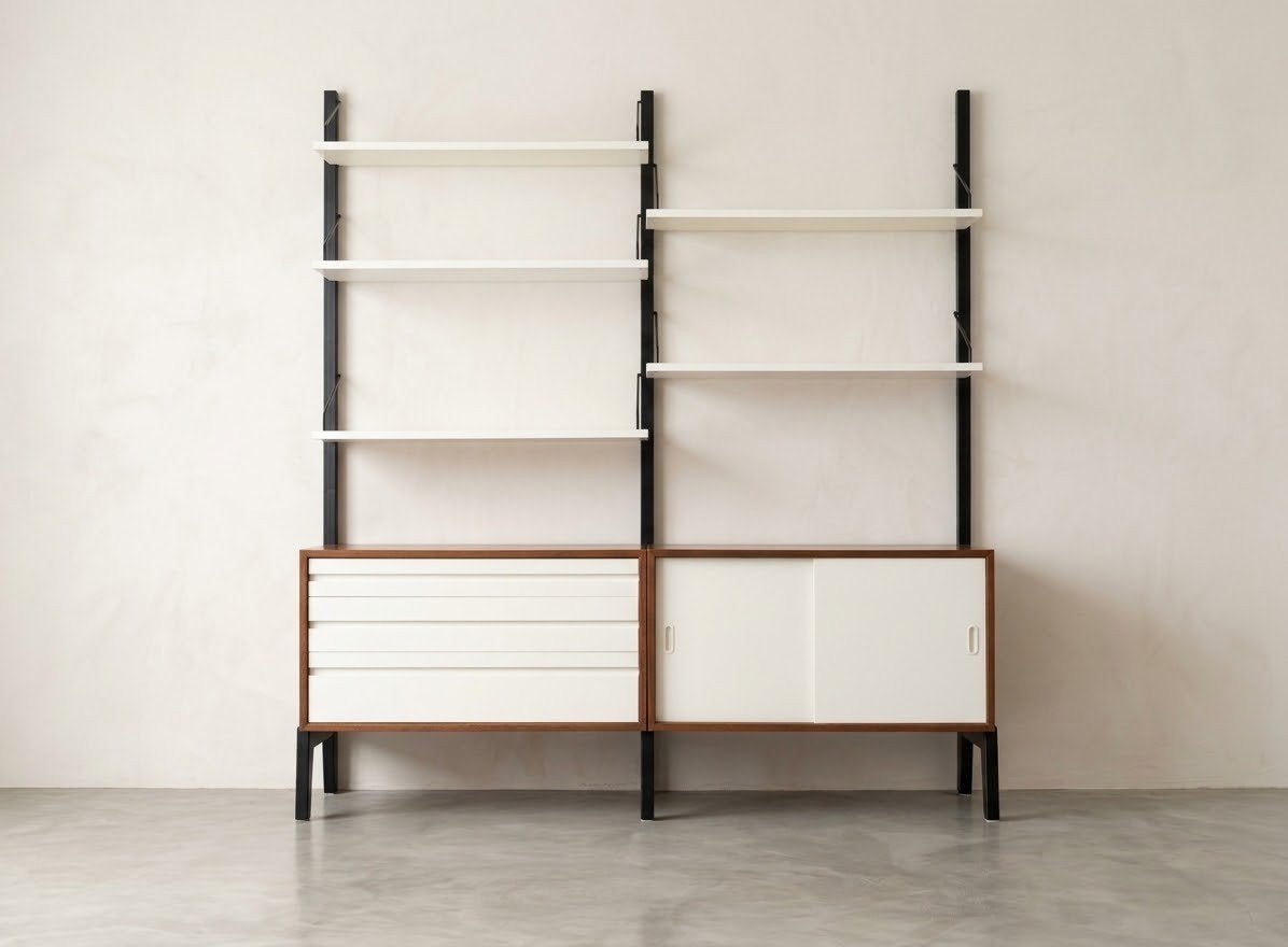 Mooie vintage Poul Cadovius Royal System wandsysteem kast, Ophalen, Gebruikt