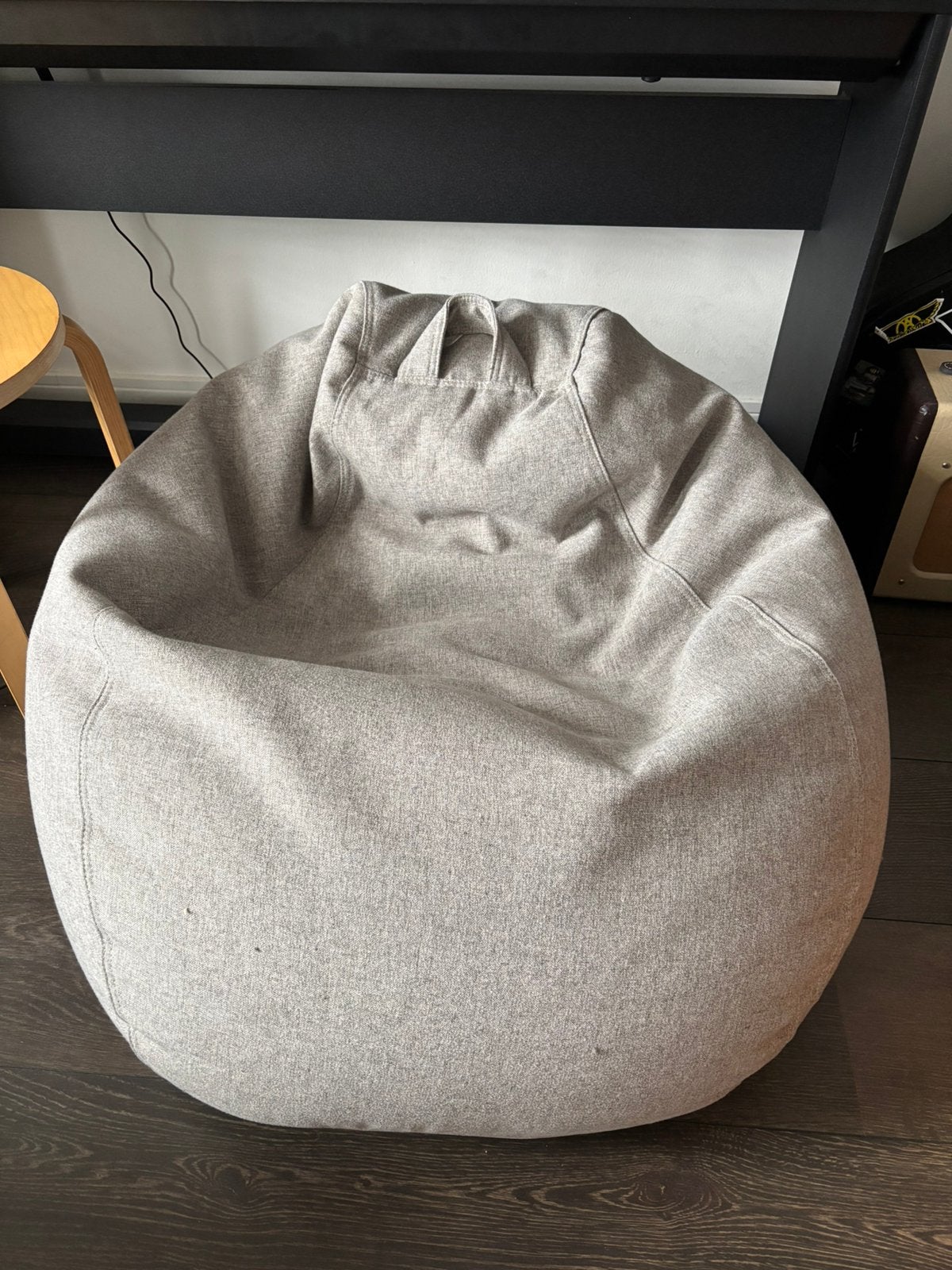 Big puff, Huis en Inrichting, Ophalen, Zo goed als nieuw, Grijs, Zitzak