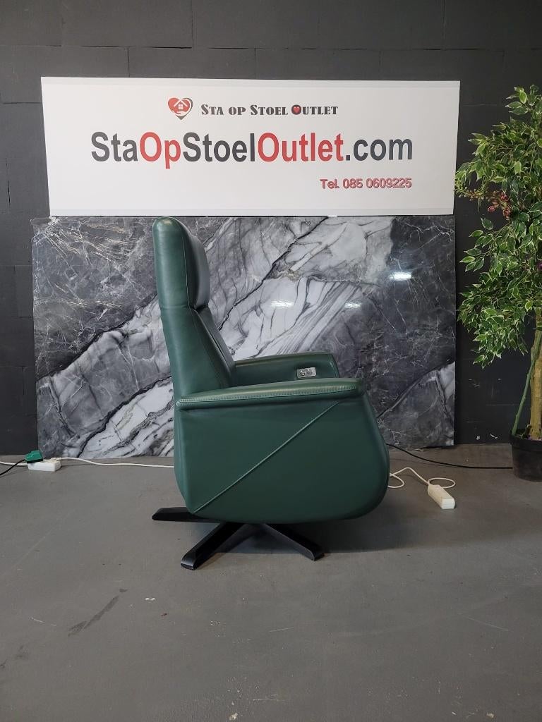 Staopstoel Prominent Toscana op accu met lumbaalsteun, Minder dan 75 cm, Leer, Ophalen of Verzenden, Zo goed als nieuw