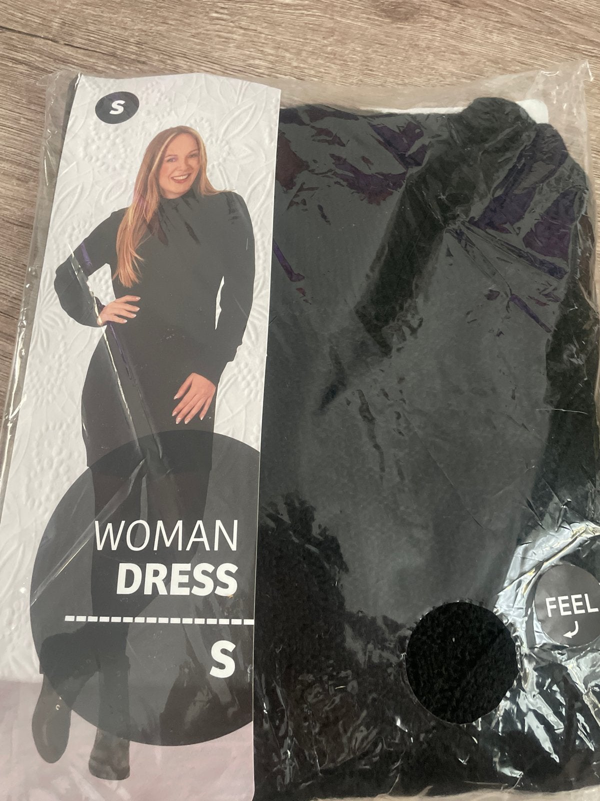 Zwarte damesjurk - Maat S - Nieuw in verpakking, Kleding | Dames, Zwart, Nieuw, Ophalen of Verzenden, Knielengte