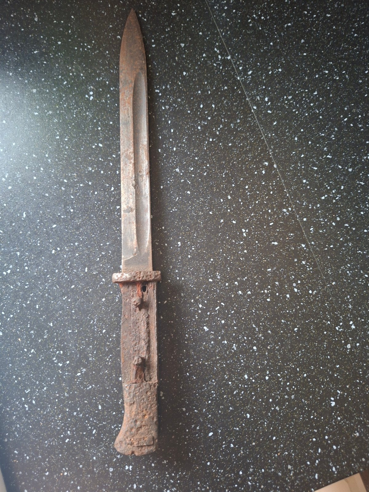 ww2 wo2 Duitse bodemvondst k98 mauser bajonet, Ophalen of Verzenden, Duitsland, Mes of Dolk
