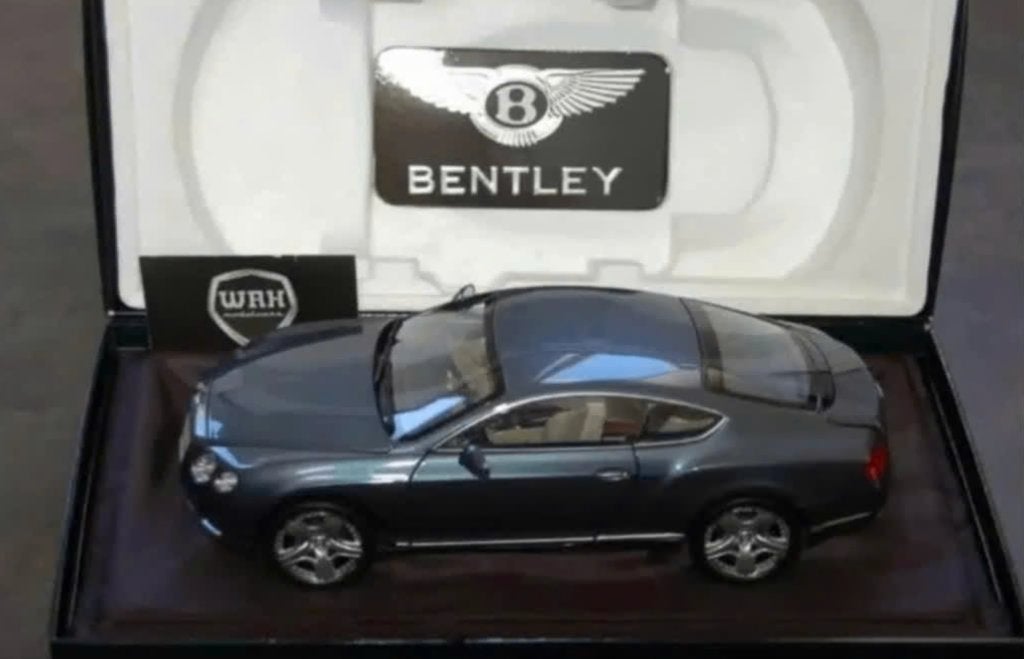 BENTLEY CONTINENTAL GT thunder metallc Minichamps 1:18 WRH, Hobby en Vrije tijd, Modelauto's | 1:18, Verzenden, Zo goed als nieuw